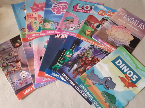 Pack De 10 Libros Para Colorear Varios Modelos Para Pintar