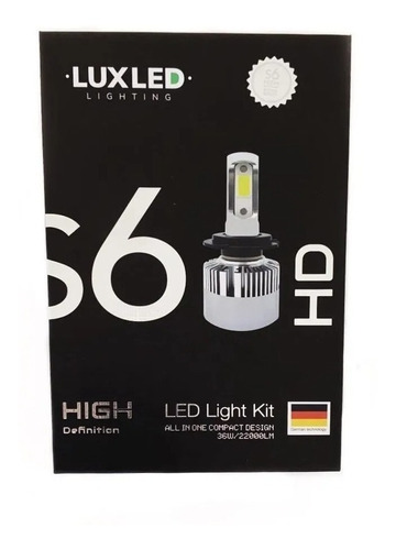 Kit Cree Led S6 Hd 44 Mil Lumenes 36w 12v. H1 H3 H7 H11 Hb4