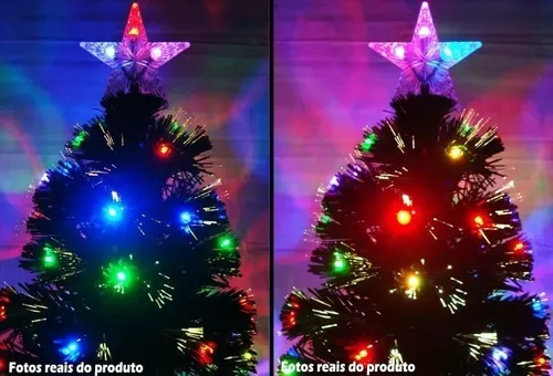 Luxo Criptografado Fibra Óptica Árvore De Natal Led Colorido