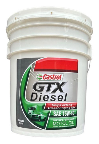 Castrol Gtx 15w40 Diesel Cubeta 18.9 Lts