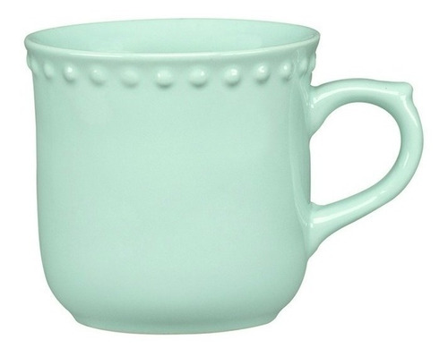 Taza 290ml Ceramica Verde Agua E.mauve Santa Anita