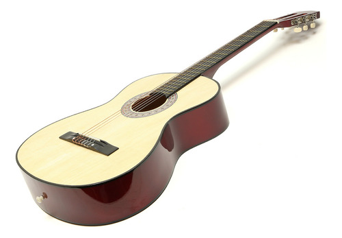 Guitarra Criolla Clasica Femmto Cg001 De Color Natural Para Mano Derecha Con Funda Y Puas