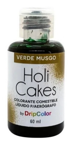 Colorante Liquido Holi Cakes 60 Ml Verde Musgo Aerógrafo