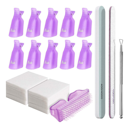 128pcs Kit Pinzas Plásticas Retiradoras De Acrílico O Gelish