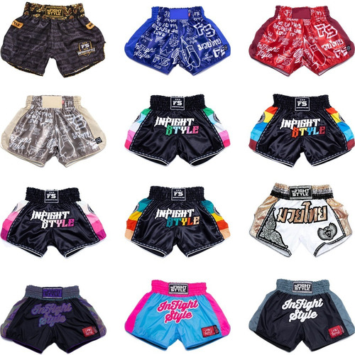 Imagem 1 de 10 de Infightstyle Shorts Muay Thai Alta Costura Premium Importado