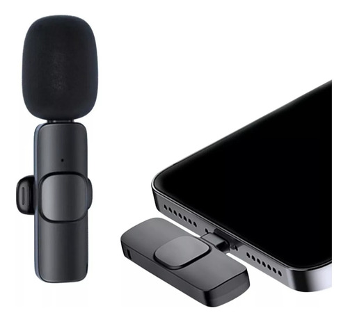 Microfone Sem Fio Duplo Lapela Bluetooth Para iPhone Android