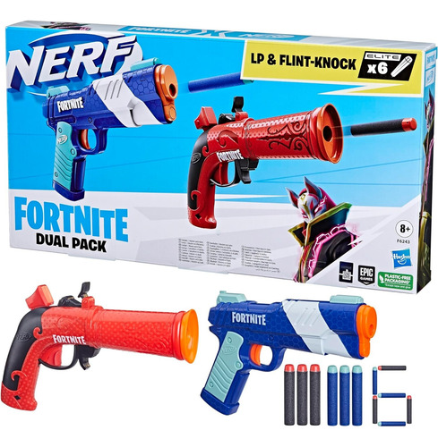 Nerf Fortnite Dual Pack Lp Y Flint-knock Con 6 Dardos