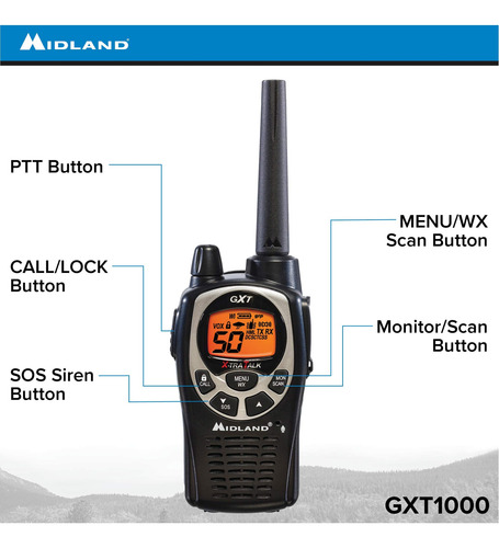 Midland Gxt1000vp4 Radio Bidireccional Gmrs De 50 Canales
