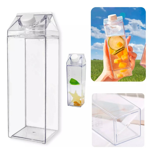 Botella De Plástico Acrílico De 1 Litro, Agua, Jugo, Leche,