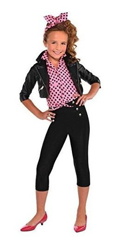 Disfraz Talla Medium (8-10) De Chica Greaser Halloween