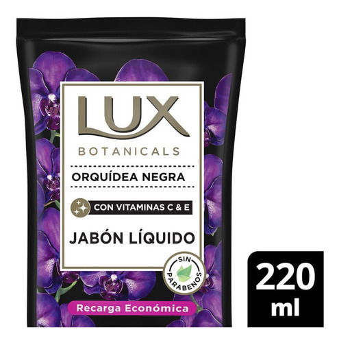 Jabon Liquido Lux Botanicals Orquidea Negra Doypack X 220 Ml