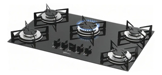 Cooktop a Gás Fischer 5 Bocas Mesa Vidro Bivolt
