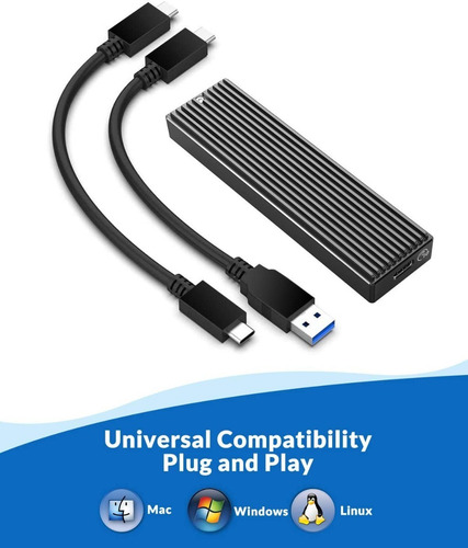 Cofre Ssd M.2 Pcie Nvme 10gbps Aluminio Usb-3 Y Usb-c Orico