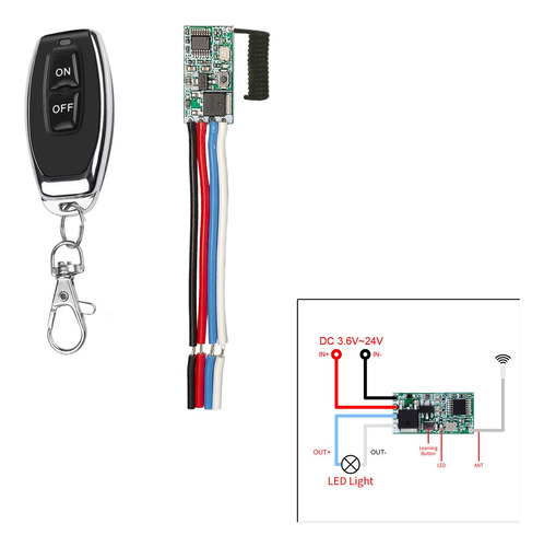 3 Rf 433mhz Secure Mini Relé Inalámbrico En La Antena