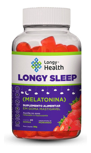 Melatonina Longy Sleep 40 Gomas - Sabor Morango