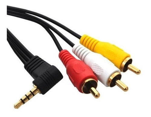 Cabo Gps/mp4 P1 4c 90º X 3 Rca 1,50m Gold