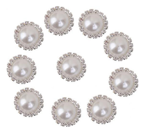 4x 10pcs Botones De De Cristal Vástago Decoración Diy