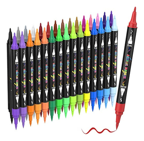 Bolígrafos De Pintura Acrílica De 30 Colores,