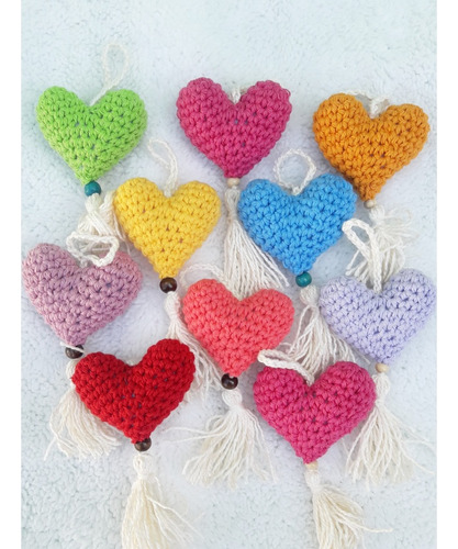 Pack 50 Corazones Souvenirs Tejidos