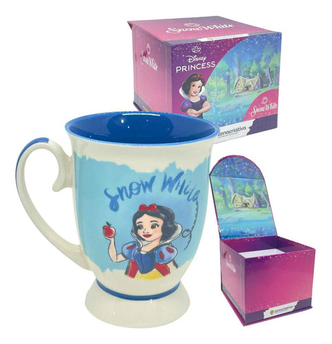 Canecas Zonacriativa Caneca Xícara Princesas Disney Disney Princesas Princess Royal Branca De Neve Capacidade 300ml