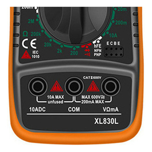 Multímetro Digital Profesional Xl830l Medidor Corriente Mano