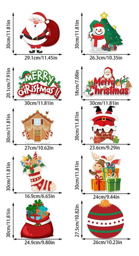 Para Cartel Colgante De Puerta De Feliz Navidad, 1 Par De
