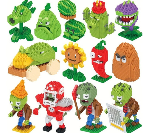 Bloques Para Armar Micro Bricks Planta Vs Zombies 300 Piezas