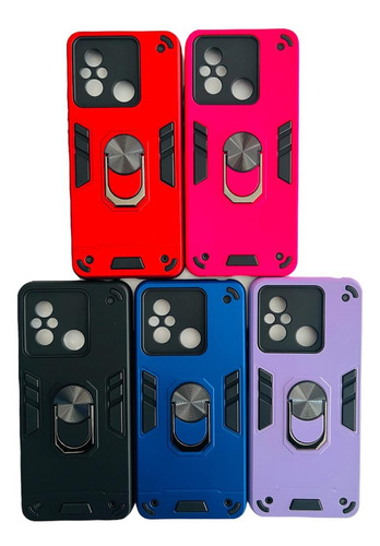 Carcasa Para Xiaomi Redmi 12c Anti Golpes Anillo Colores