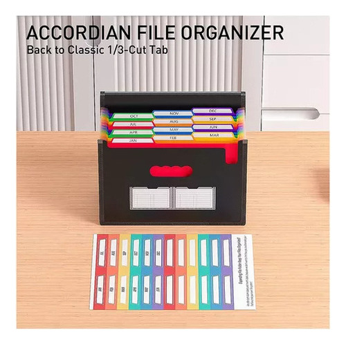 Archivero Expandible Con Separador Documentos Tamaño Carta