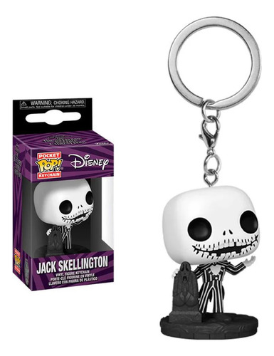 Jack Skellington Llavero Con Lapida Pocket Pop Nightmare Negro