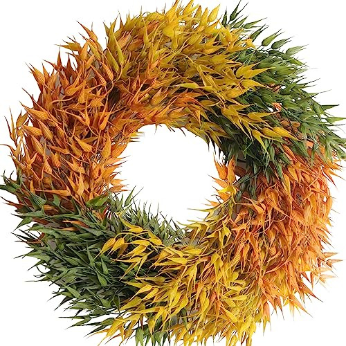 Autumn Tricolour Wheat Wreath 20  Autumn Harvest Wreath...