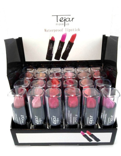 Imagen 3 de 10 de Lapiz Labial Mate Y Perlados Tejar Caja 24 Unidades Surtidos