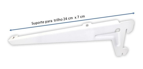 Mao Francesa Para Trilho / Prateleira 0,25 Cm 10 Peça Branco