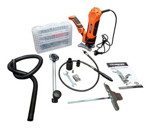 Imagen 3 de 11 de Multi Fresadora Minitorno Router Caladora Lusqtoff + 280 Pzs