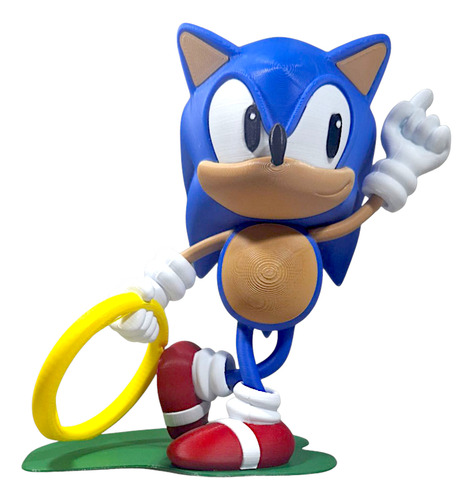 Boneco Action Figure 3d Sonic Clássico