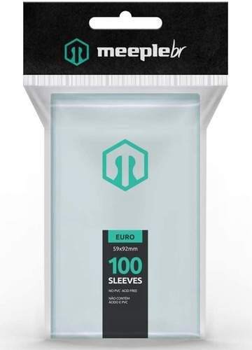 Sleeve Meeplebr Tamanho Euro (59 X 92mm) - Premium
