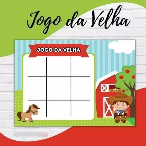 25 Jogos Da Velha Personalizados Lembrancinha Festa Infantil