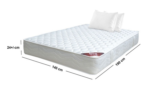 Imagen 5 de 5 de Combo Spring: Colchón Doble Resortado Classic 140 X 190 Cm +