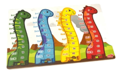 Tablas De Multiplicar 2-5, Rompecabezas  De Dinosaurio
