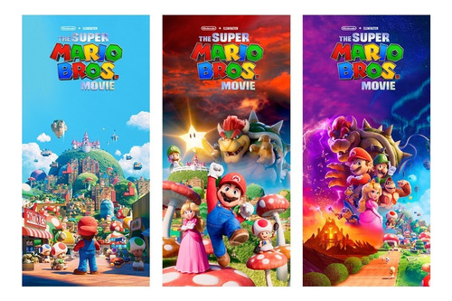 Super Mario Movie Set De 3 Posters (33x70cm) Volumen 1