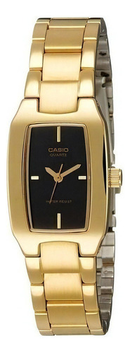 Reloj Casio Dama Ltp 1165n Negro Acero Inoxidable Dorado