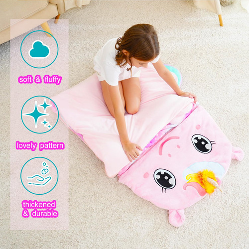 Saco De Dormir Micling Unicorn Plush Con Almohada Para Niños