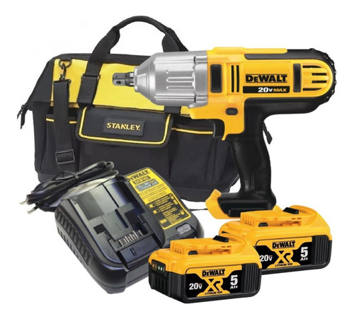 Imagem 1 de 8 de Chave De Impacto 20v 2 Baterias Xr 5ah Dewalt Dcf889 E Bolsa