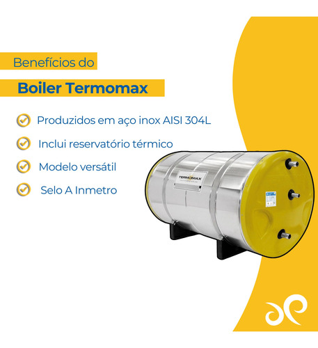 Boiler Alta Pressão 300l Desnível 40 Mca Aço Inox 316 680mm