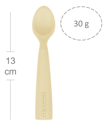 Imagen 2 de 8 de Cuchara Silicona Alimentacion Bebe Minikoioi Scooper