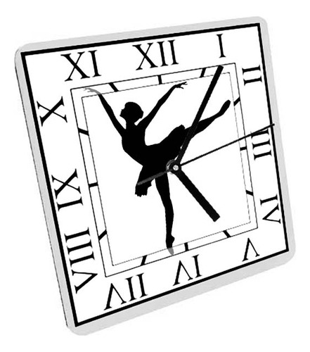 Reloj Madera Brillante Pared Y Mesa Diseño Bailarina A7