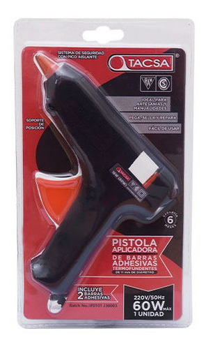 Pistola Encoladora Barra Silicona 220 V 50 Hz 60 W Tacsa