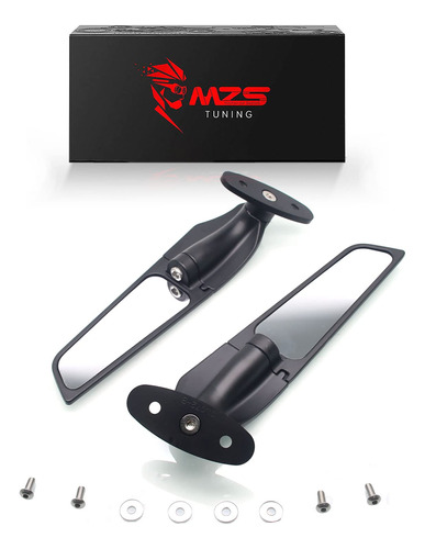 Mzs Espejo Retrovisor Motocicleta Carrera Doble Ala Color