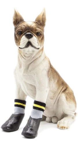 Decoración de Impresión para Perros Calentadores Antideslizantes perfk Calcetines para Zapatos de Perro Gato de Invierno de 4 Piezas 