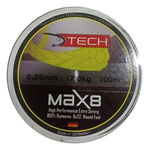 Multifilamento Tech Max 8 8hebras Trolling, Spinning, Bait